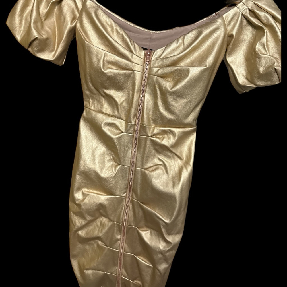 Zoe Mini Dress in Gold by NOOKIE from Revolve Size XS NWT - Picture 4 of 5